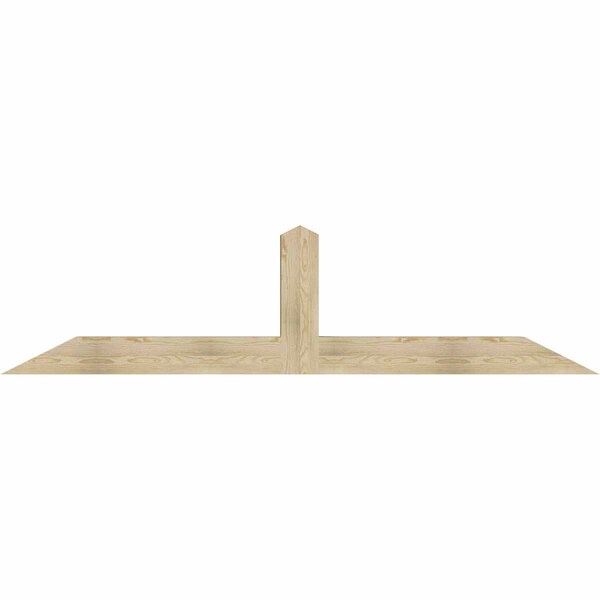 Ekena Millwork Portland Rough Sawn Timber Gable Bracket, Douglas Fir, 96"W x 24"H x 6"D x 6"F, 6/12 Pitch GBW096X24X0606POR00RDF - main
